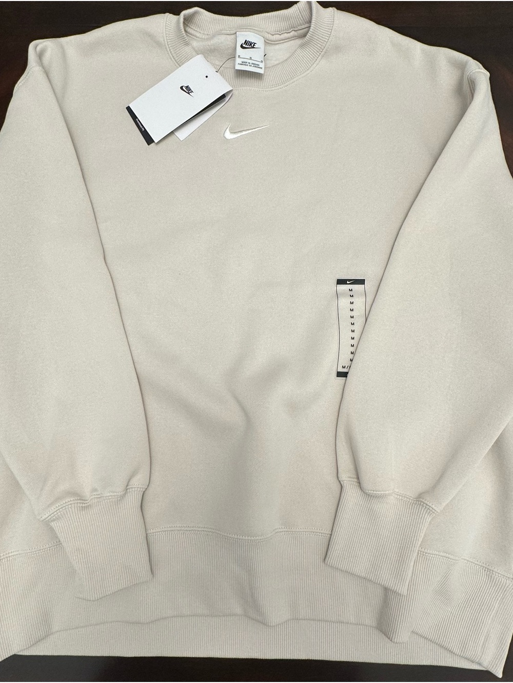 New Women’s Nike Oversized Pearl Crewneck Sweatshirt Size M